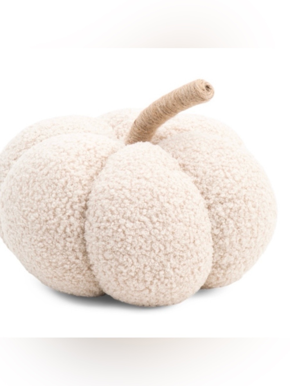 NEW The Farmhouse by Rachel Ashwell 8 in Tan Woobie Textured Pumpkin Home Decor